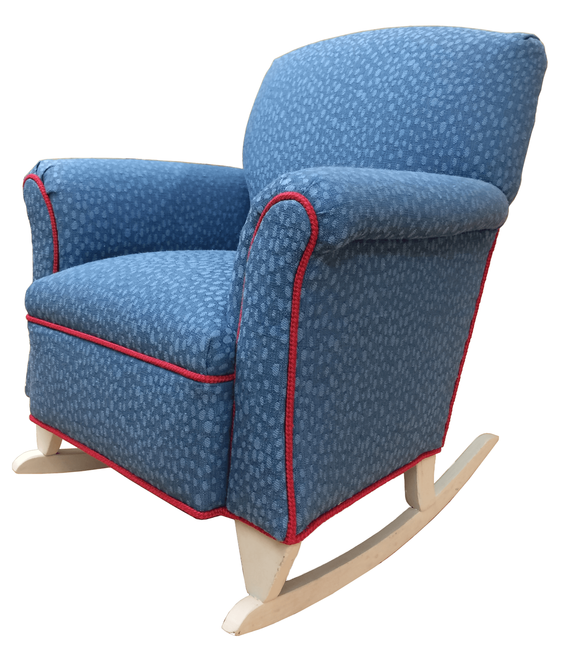 Childrens' spotted blue rocking chair