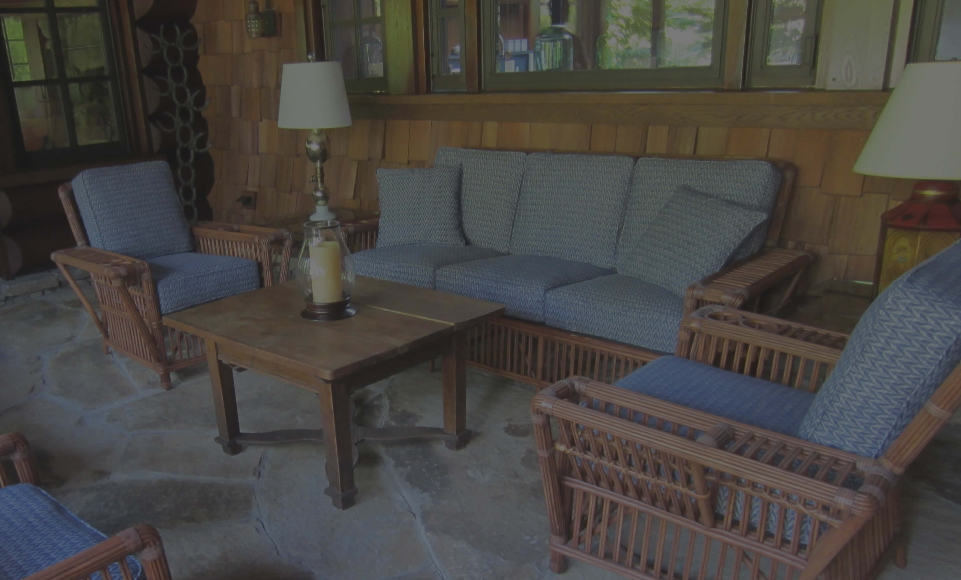 New cushions for outdoor furniture set in Squam Lake