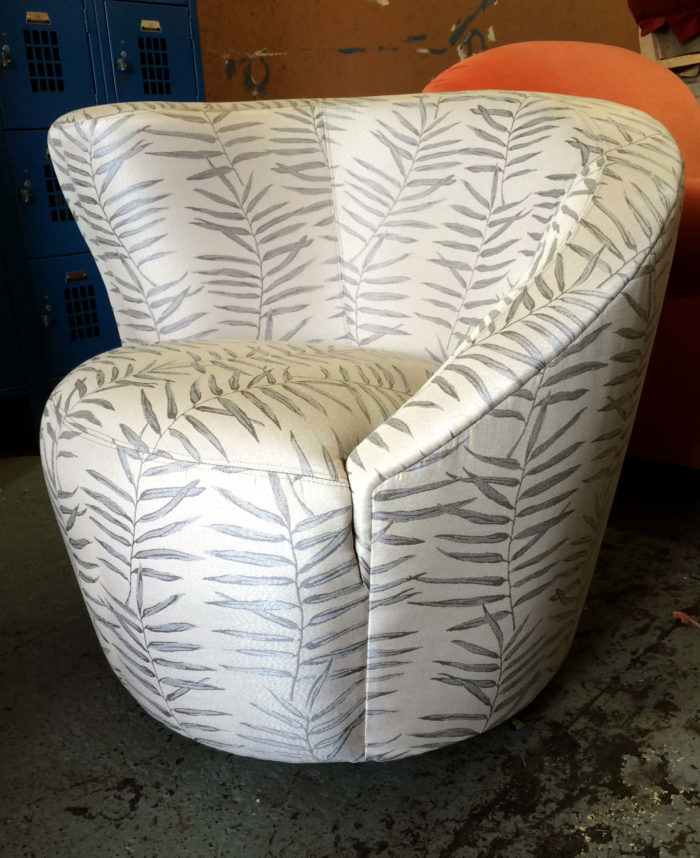 Reupholstered white contemporary chair from Abington